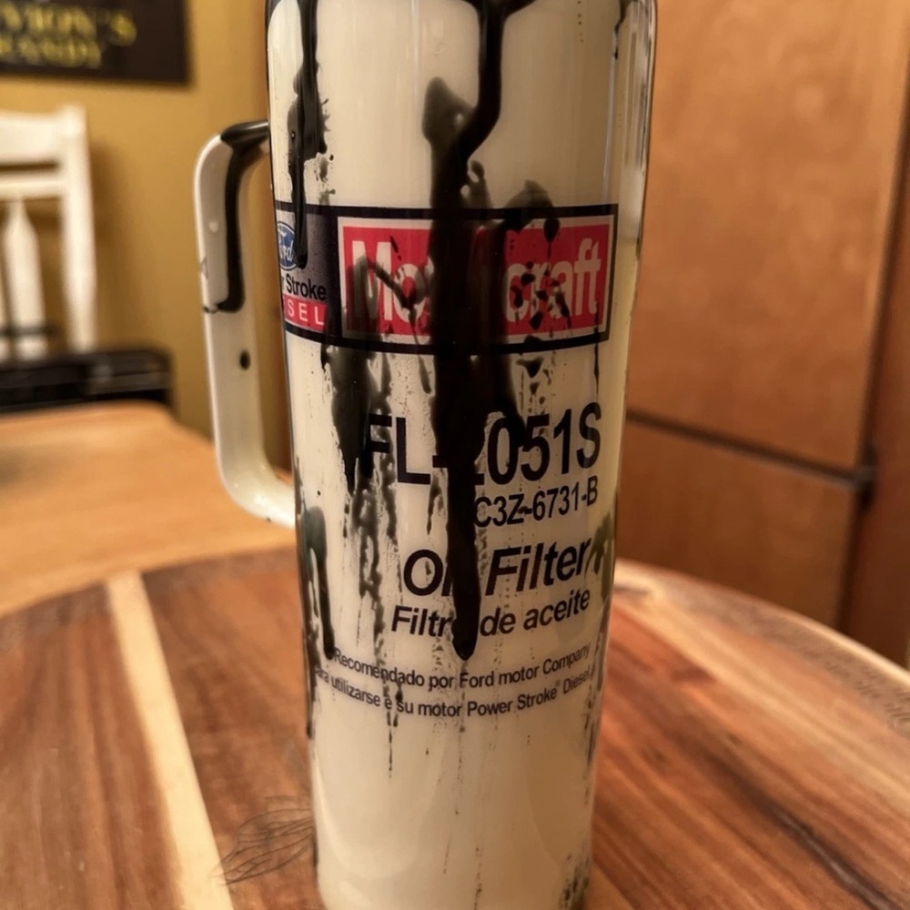Ford Motorcraft Oil Filter Oily Dirty Tumbler Design for 20oz Tumblers